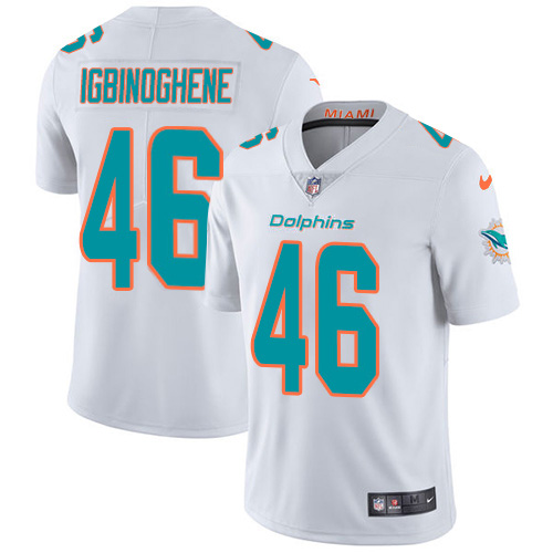 Nike Miami Dolphins #46 Noah Igbinoghene White Youth Stitched NFL Vapor Untouchable Limited Jersey->youth nfl jersey->Youth Jersey